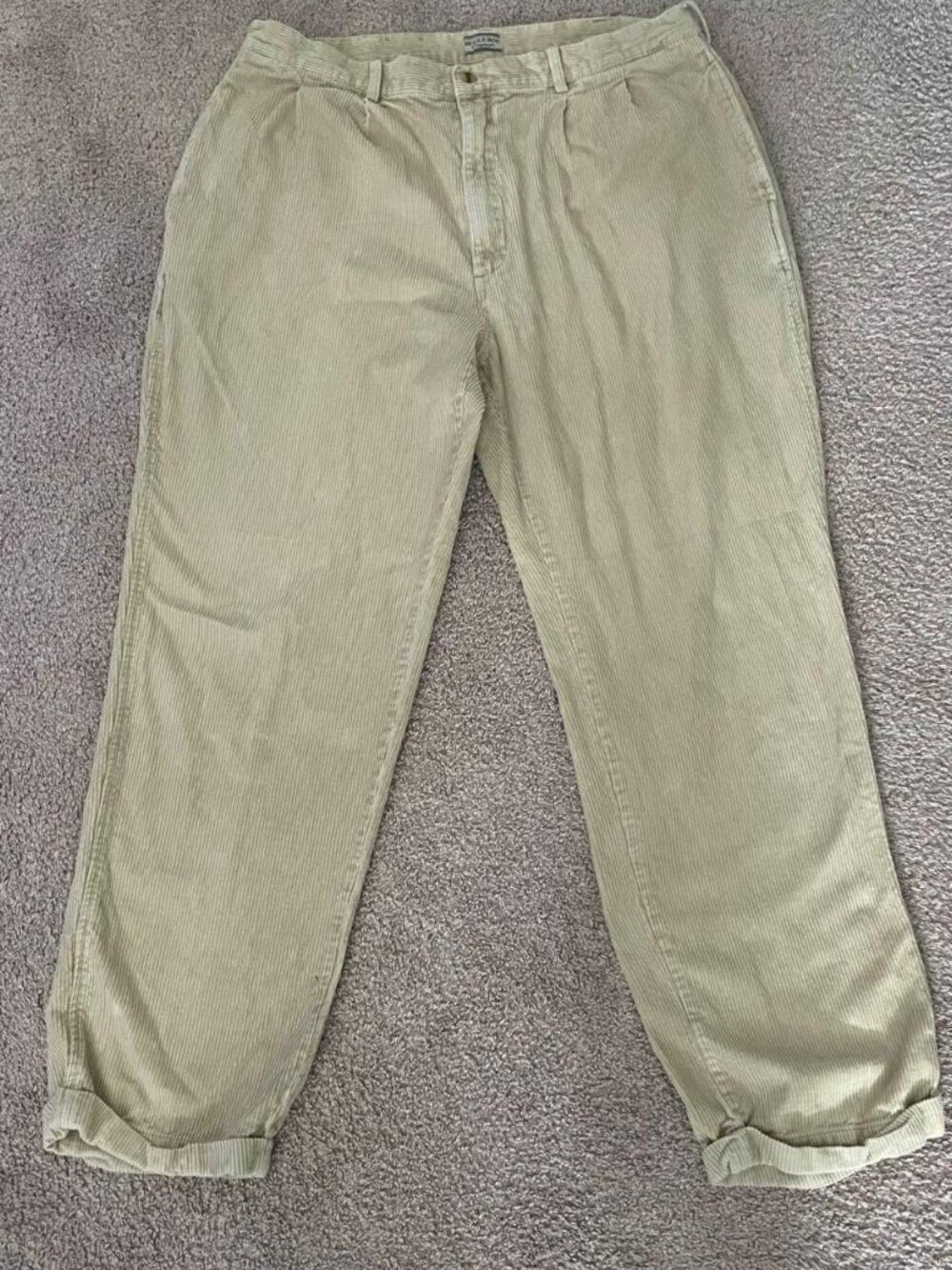 Bugle Boy Men's Cream and Tan Trousers